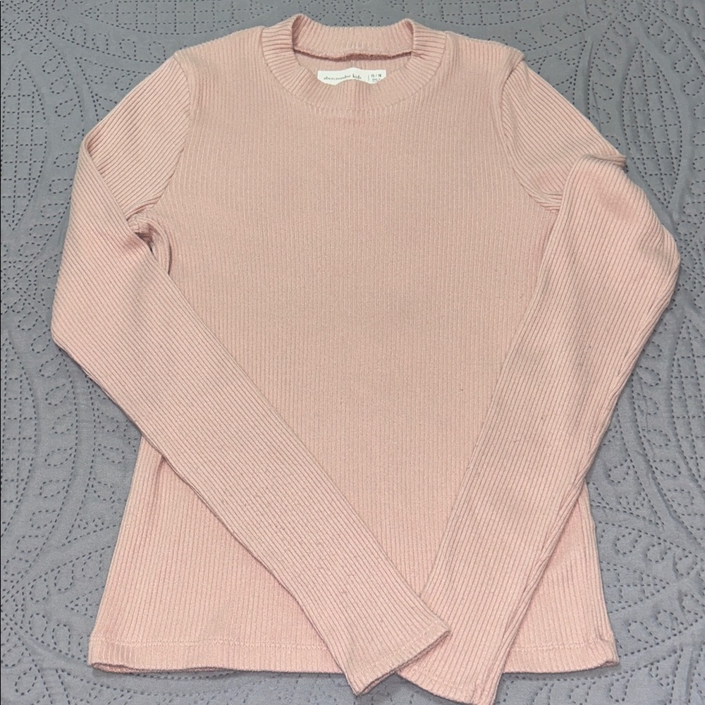 Abercrombie Kids Pink Ribbed Sweatshirt